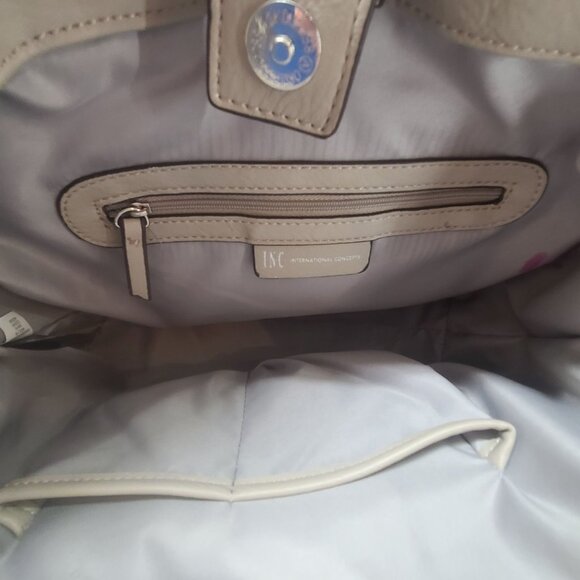 INC International Concepts Taupe Studded Shoulder Bag - Picture 7 of 9